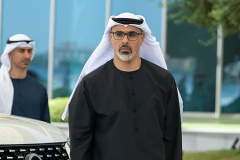 Scheich Khalid, Führer der VAE beim wichtigen BRICS-Gipfel in Neu-Delhi
